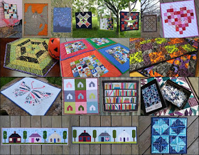 Mini quilts made by Slice of Pi Quilts