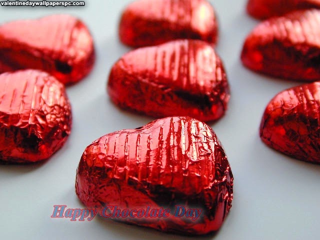 Chocolate Day Red Heart Chocolate Wallpaper