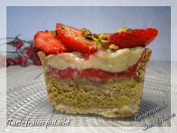 tarte fraise pistache sans gluten