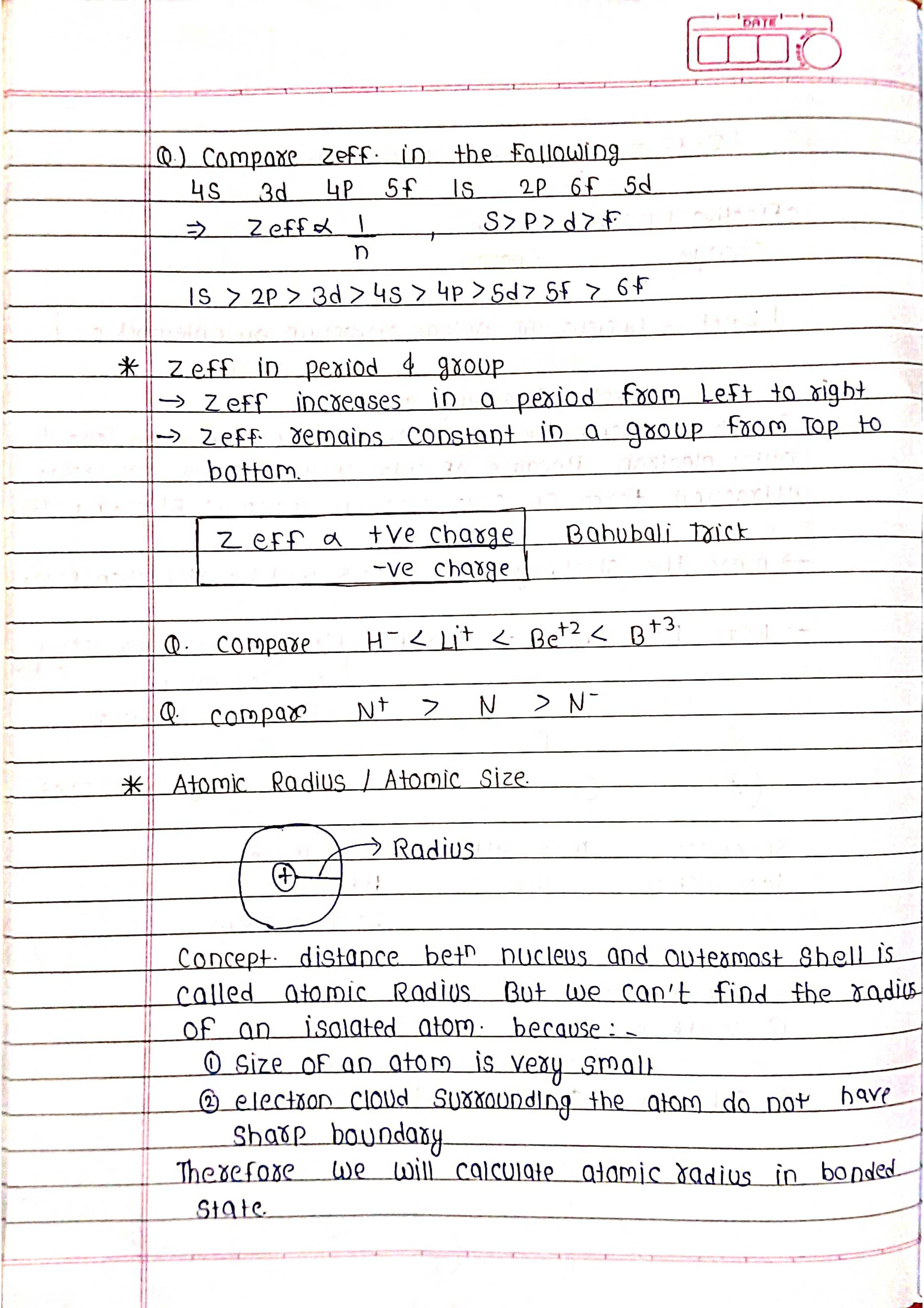 Periodic Table - Chemistry Short Notes