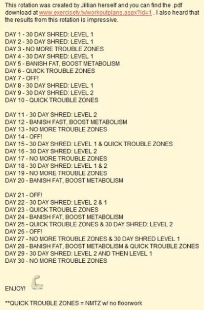 30 day diet meal plan jillian michaels