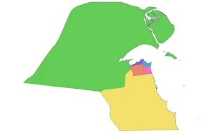 حدود المحافظات بالكويت