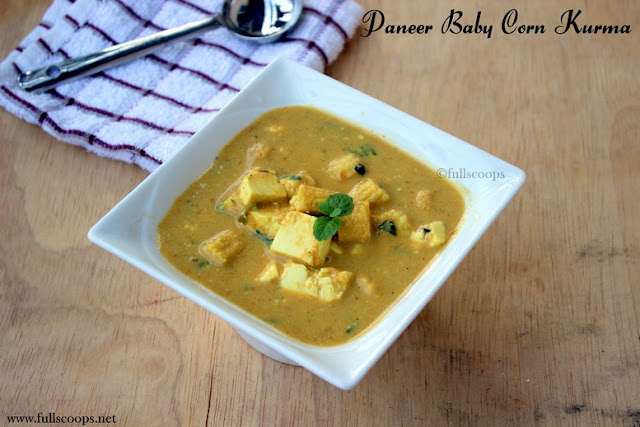 Paneer Baby Corn Kurma