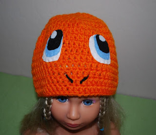 Charamander crochet hat