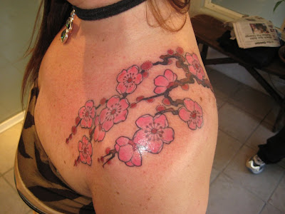 japanese cherry tree tattoo. Pink Cherry Blossoms Tattoo at