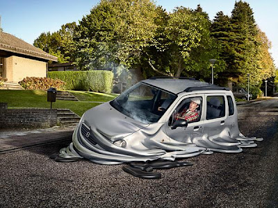 melting cars, car, souverein weesp, art, creative