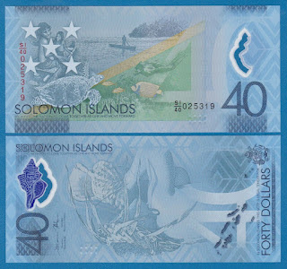 SI7 SOLOMON ISLANDS 40 DOLLARS COMMEMORATIVE POLYMER ISSUE UNC 2018 (P-37)