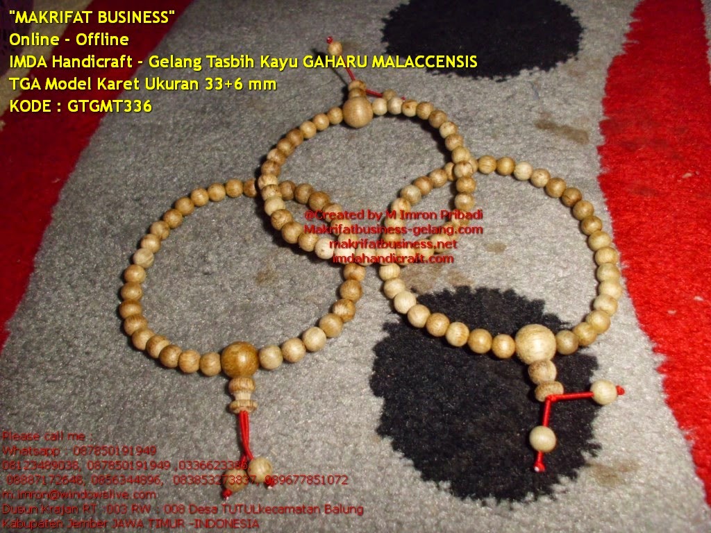  Gelang  Tasbih Kayu GAHARU MALACCENSIS TGA Model Karet 33 6 