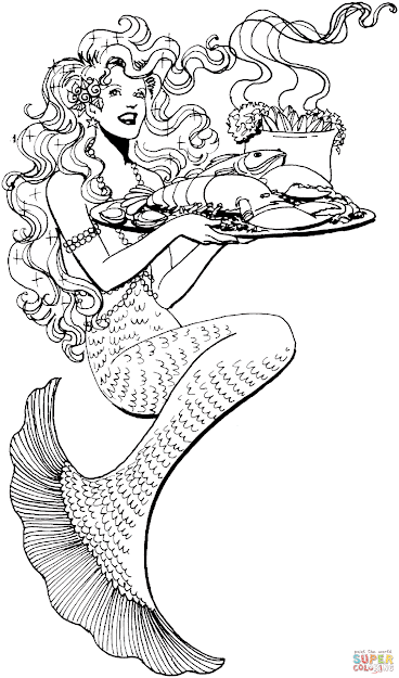 Click The Mermaid Coloring Pages To View Printable Version Or Color It  Online Patible With Ipad And Android Tablets