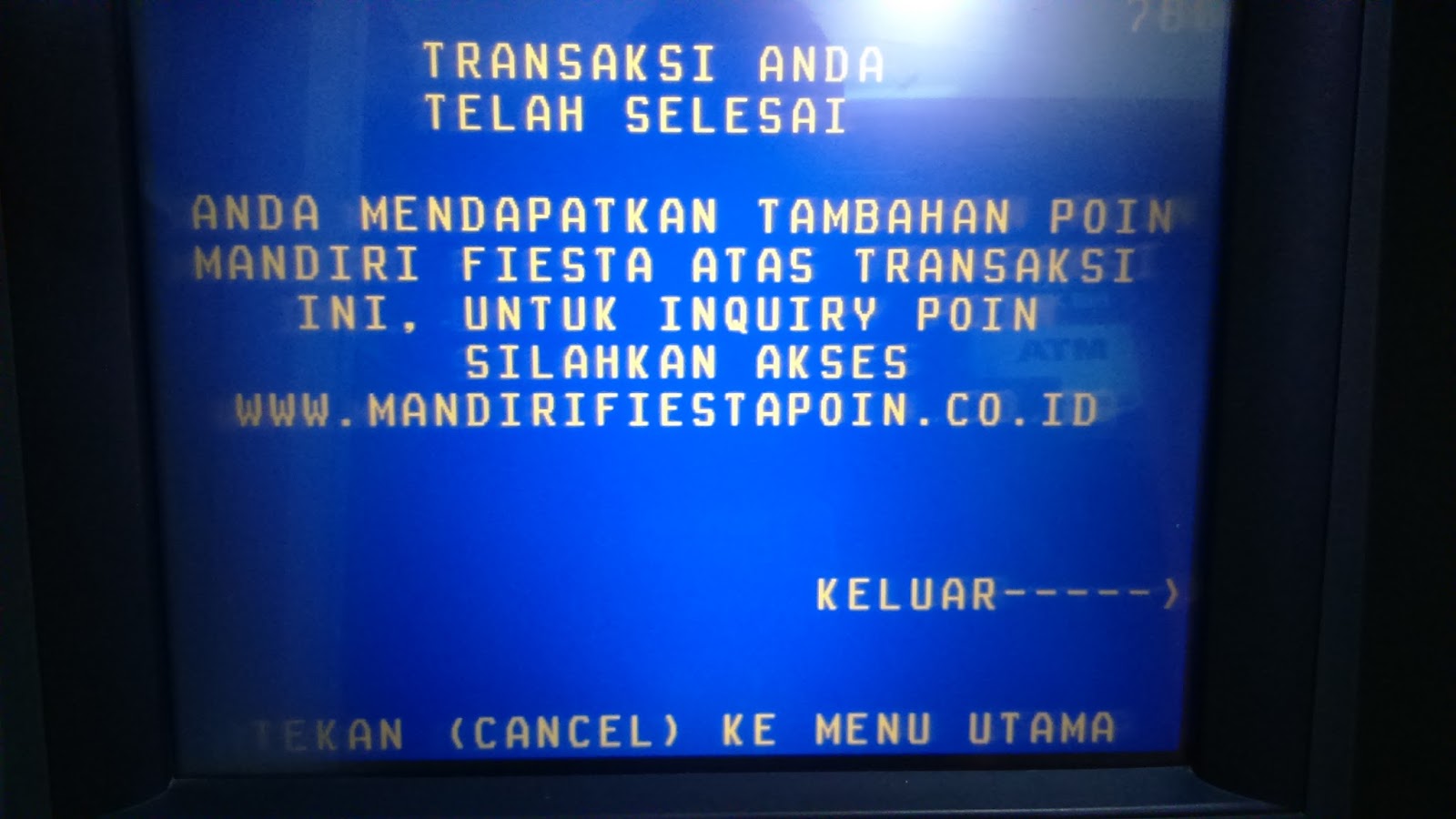 Pajeg Lempung: Bayar - ID Billing ATM Mandiri
