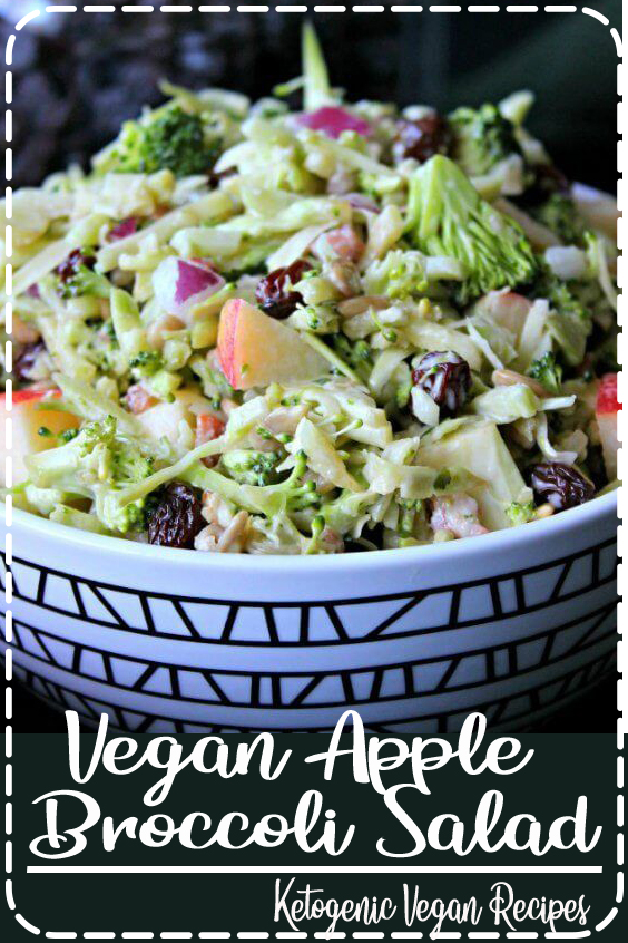 Vegan Apple Broccoli Salad has everyone's favorite vegetables and fruits with a slightly sweet and tangy dressing.