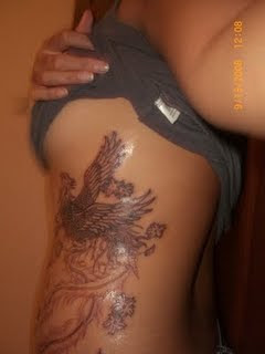 Japanese Phoenix Tattoo on Side Girl