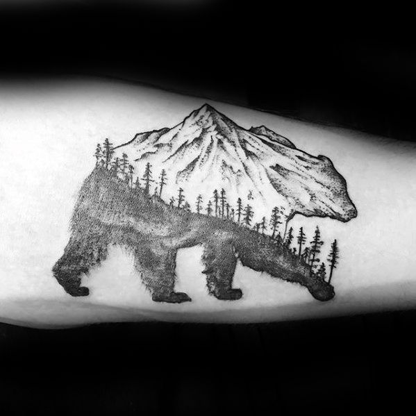 30 tatuagens de urso que mostram a personalidade única de cada homem