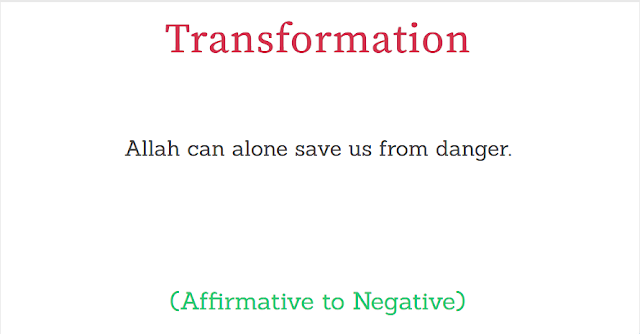 Allah can alone save us from danger.
