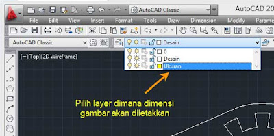 Layer untuk Dimensi Obyek