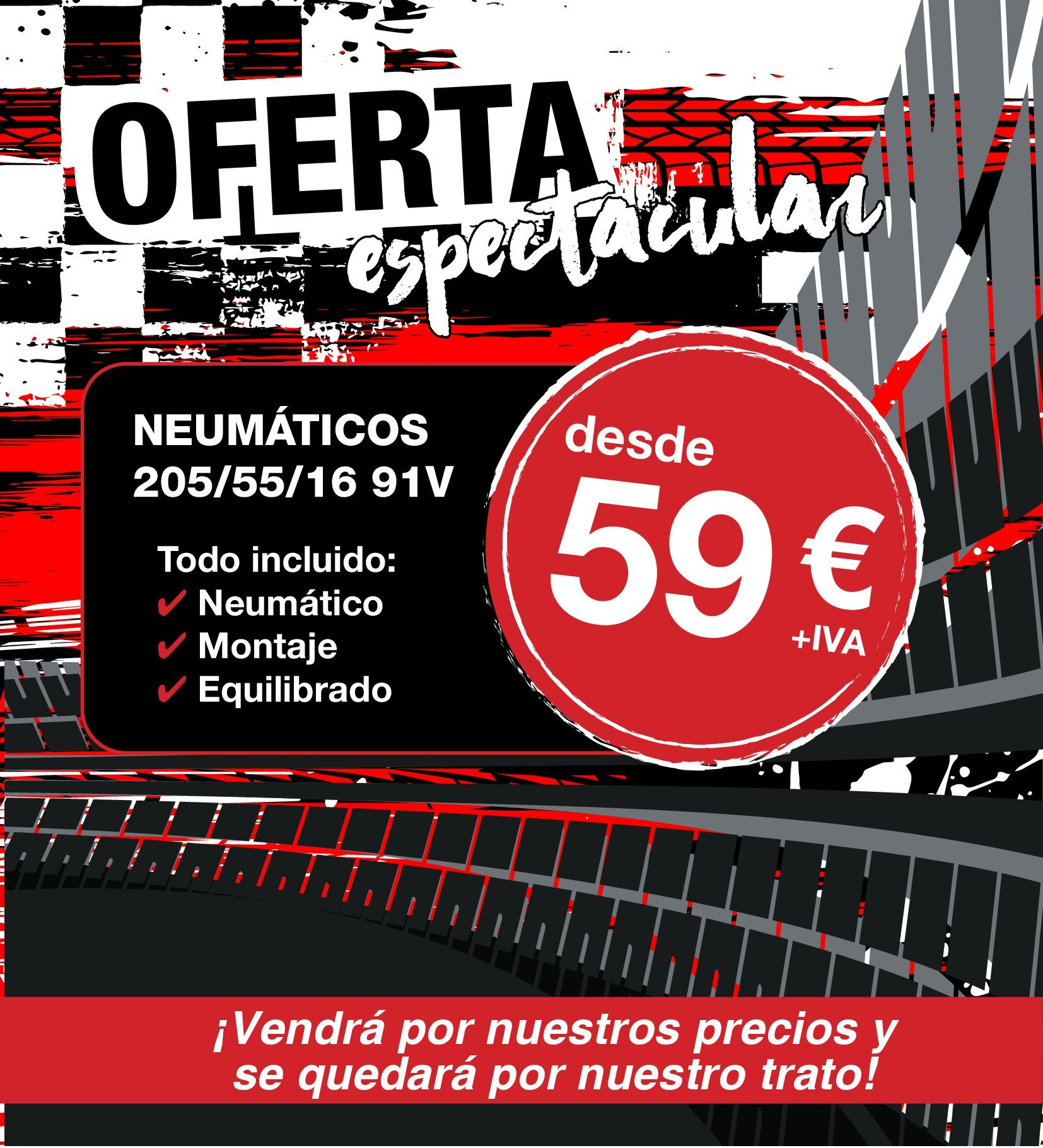 Neumáticos 205/55 R16 91V  Motor 3000,S.L.-Taller Premium.