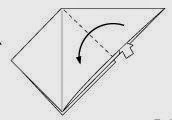 Bước 6: Thực hiện gấp tờ giấy giống bước 3 + bước 4.