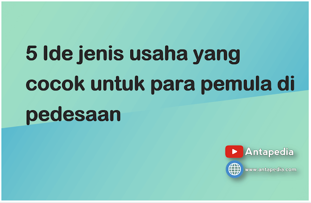 5 Ide jenis usaha yang cocok untuk para pemula di pedesaan