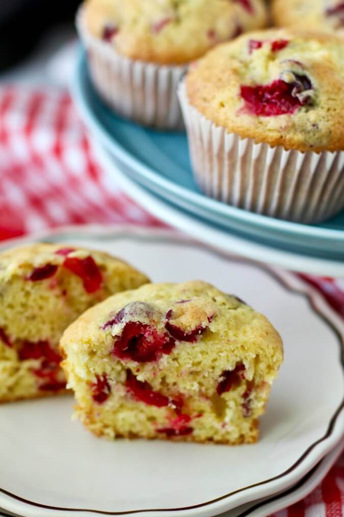 Cranberry orange muffin crumb