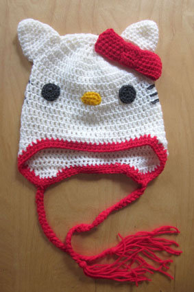 Gorro Hello Kitty crochet