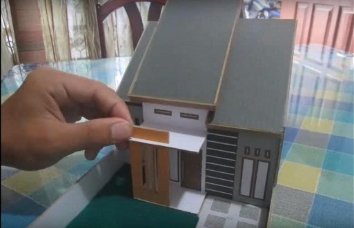 Cara Membuat  Miniatur  Rumah  Dari  Karton dan Stik  Es  Krim 