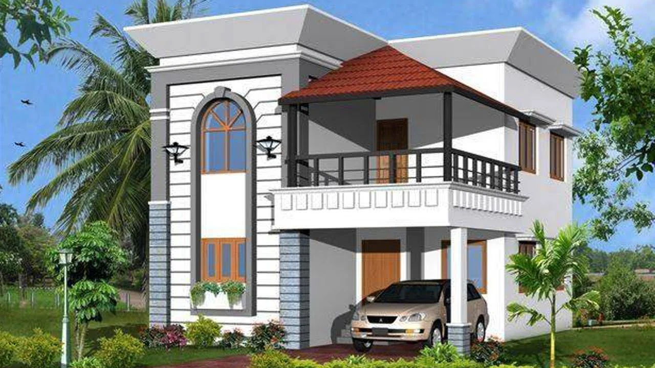 Duplex House Front Design - Small Modern Two Storey Duplex House Design Pictures - Duplex house design - NeotericIT.com