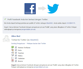 Cara Menghubungkan Facebook dengan Twitter, cara menghubungkan twitter di facebook, menghubungkan status facebook ke twitter, jejaringan social facebook twitter.