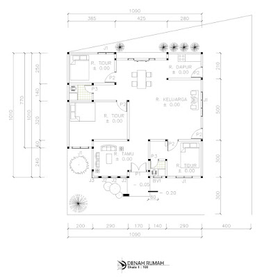 Denah Rumah on Denah Rumah Ukuran 10 X 10 M   Home Design And Ideas