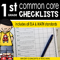 common core standards checklists