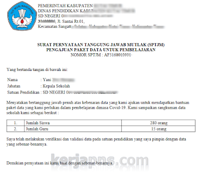 contoh sptjm verval ponsel
