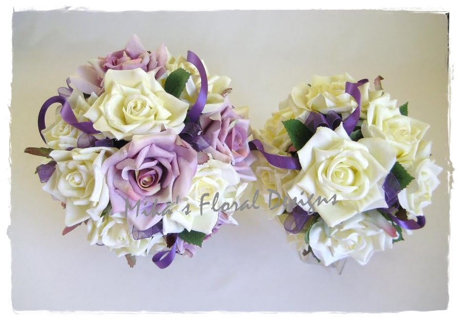 types of flowers in bouquets Cream and Lilac Wedding Bouquet | 942 x 654