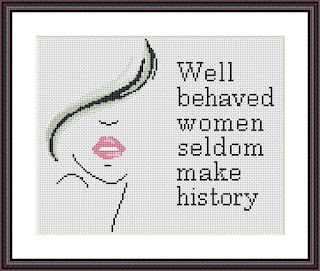 Well behaved women Feminist funny quote cross stitch - Tango Stitch