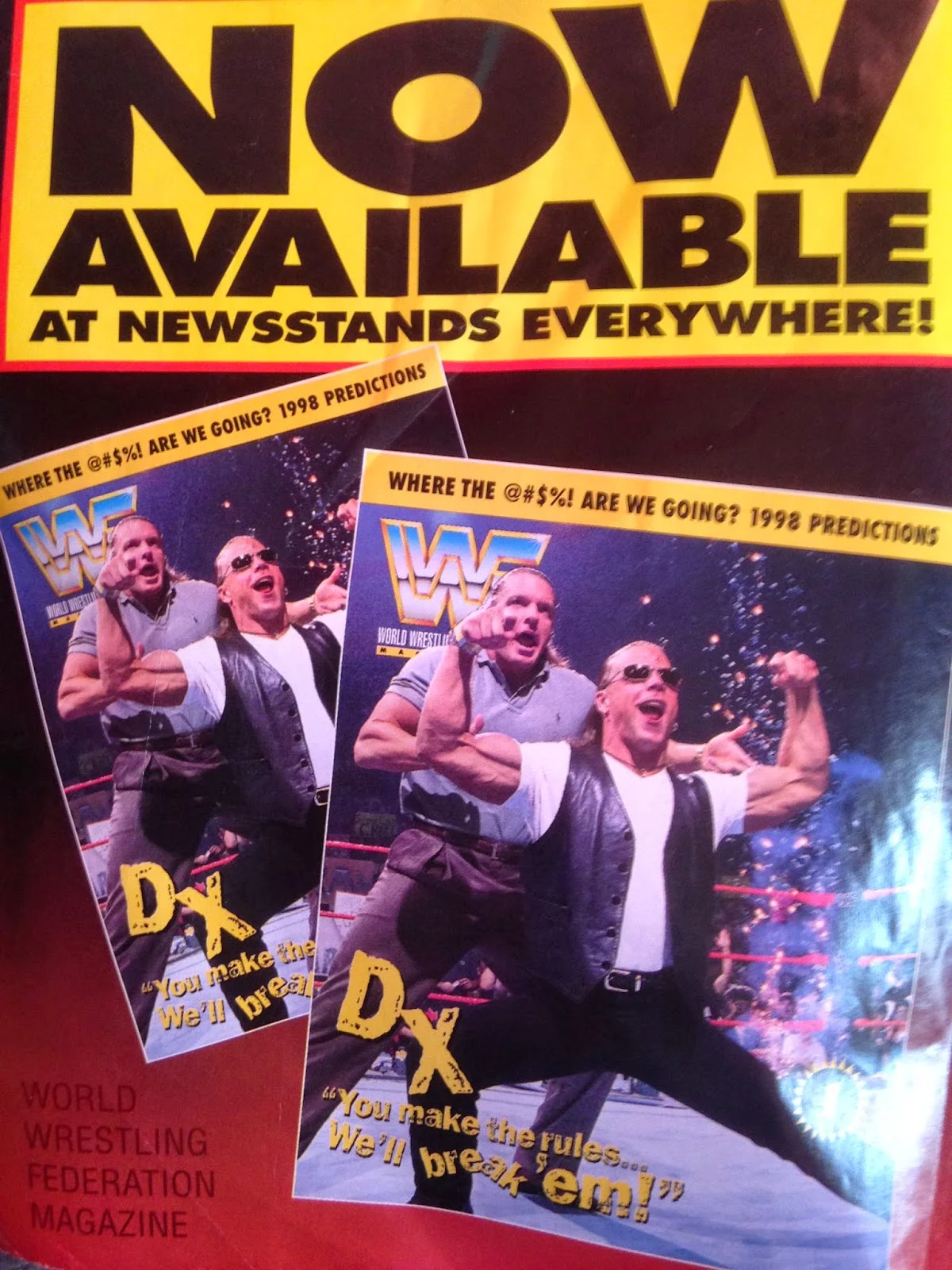 WWF Raw Magazine - January 1998 - DX magazine ad