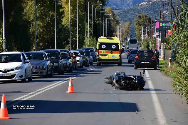 Εκτροπή μηχανής στην Αργολίδα - Τραυματίας ο οδηγό της