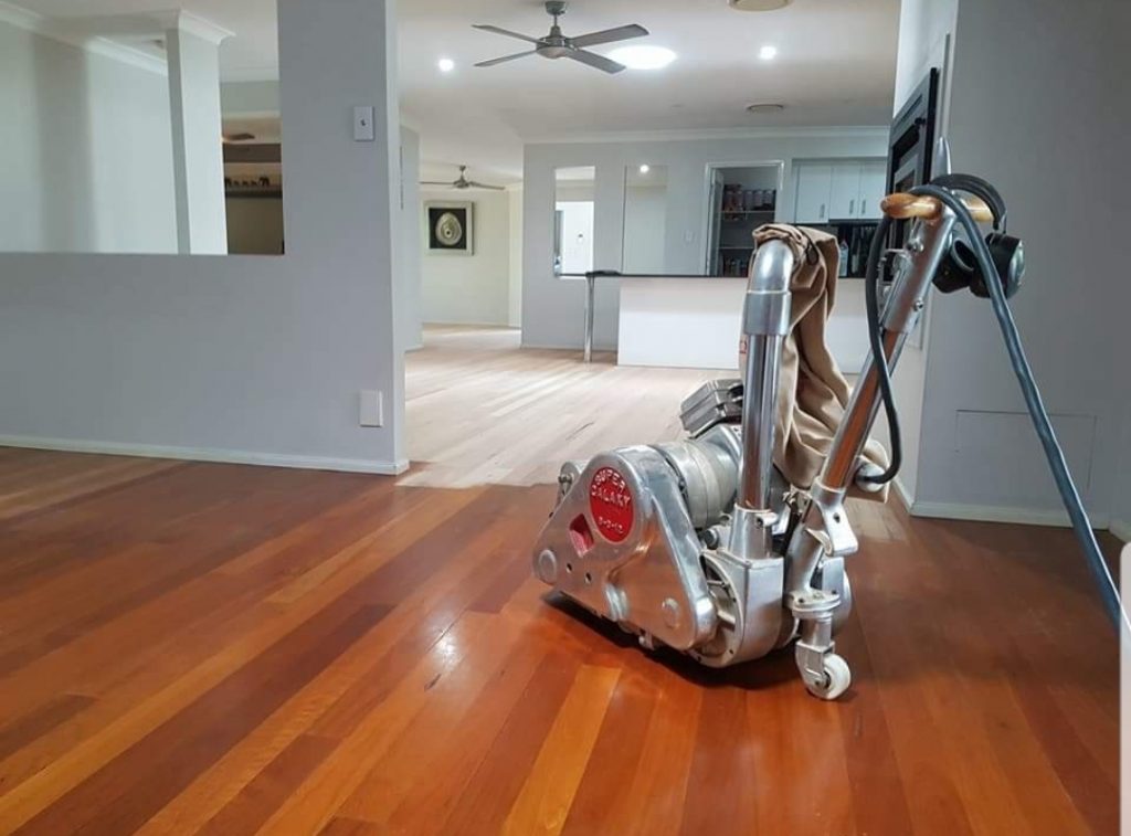 polishing parquet floors