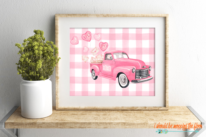 Truck with Hearts Printable