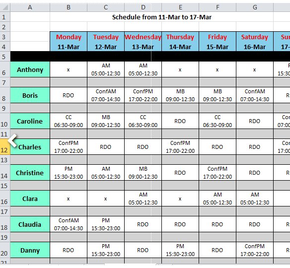 INTERESTING THINGS: ABC Roster Employee Scheduling Program