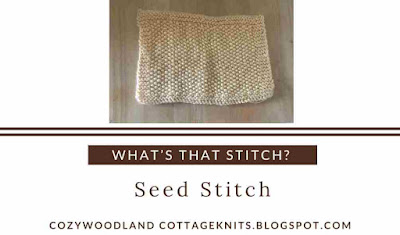 Picture of Free printable seed stitch handy stitch card - white