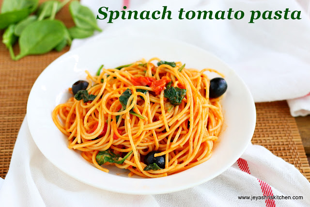 Spinach-tomato pasta