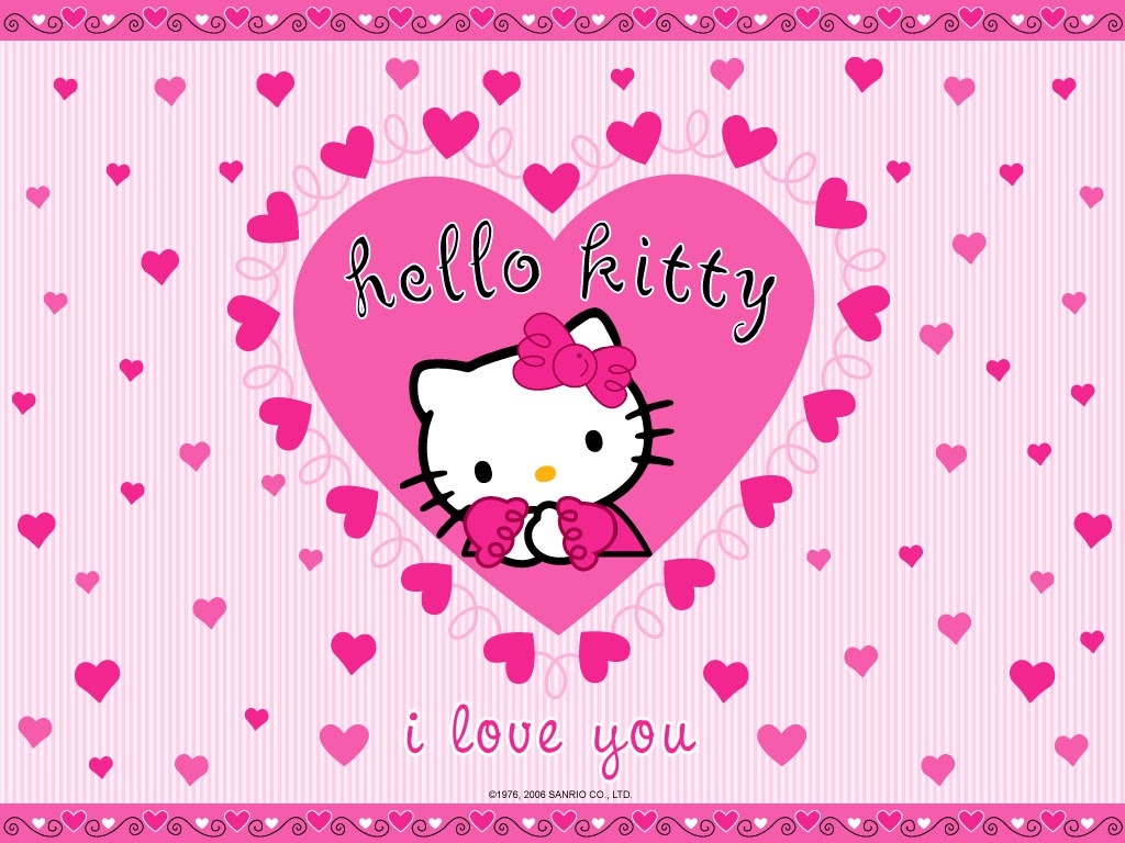 Mimmy and Hello  Kitty  Wallpaper Hello Kitty Love 