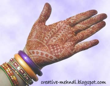 Indian colored mehndi design