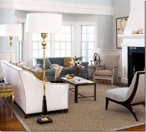 bare bay window living room