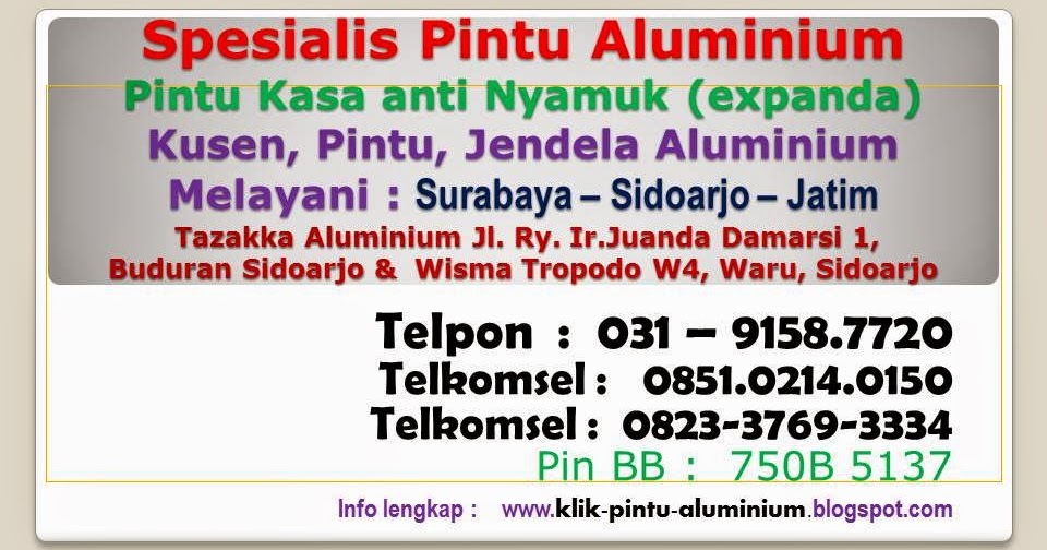 Top Konsep Distributor Pintu  Aluminium  Di Surabaya 