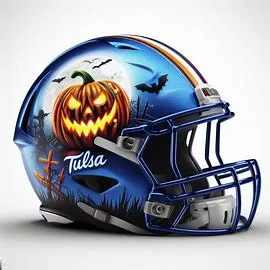 Tulsa Golden Hurricane Halloween Concept Helmets