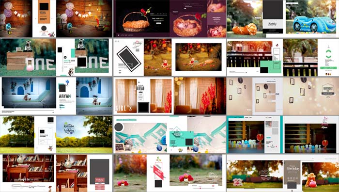 Birthday Album PSD Backgrounds
