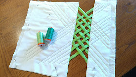 Modern open weave mini quilt