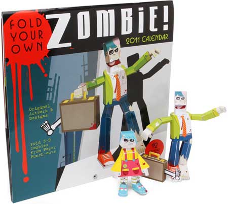 Build-a-Zombie 2011 Papercraft Calendar