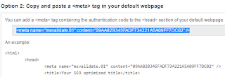 Meta tag bing webmaster tool