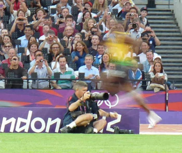 Photo Of BOLT In The 100m Sprint - Olympics Trolls