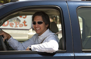 Picture of Ray Romano while sitting inside the car